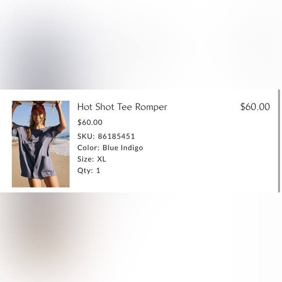 Free People Movement hot shot tee romper - Picture 10 of 10